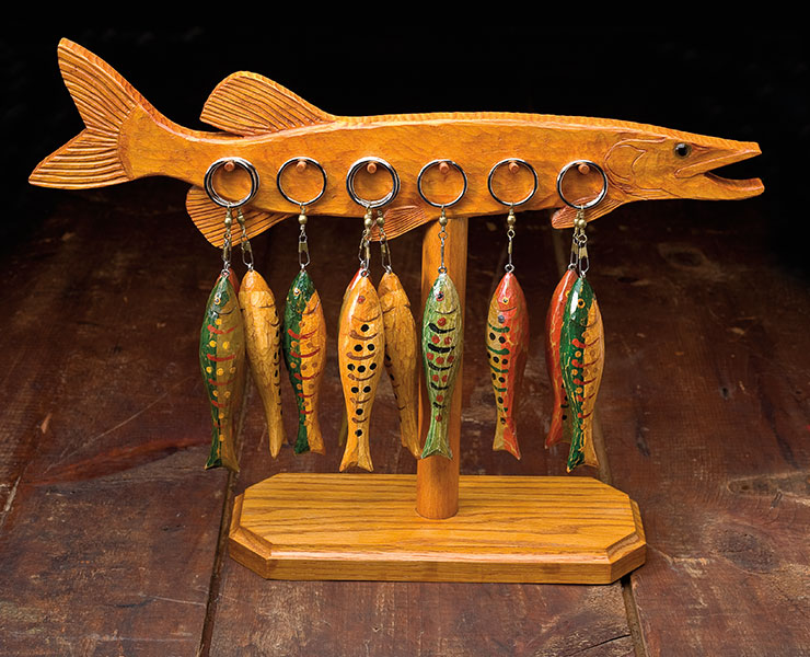 Carving Folk Art Fish Keychains