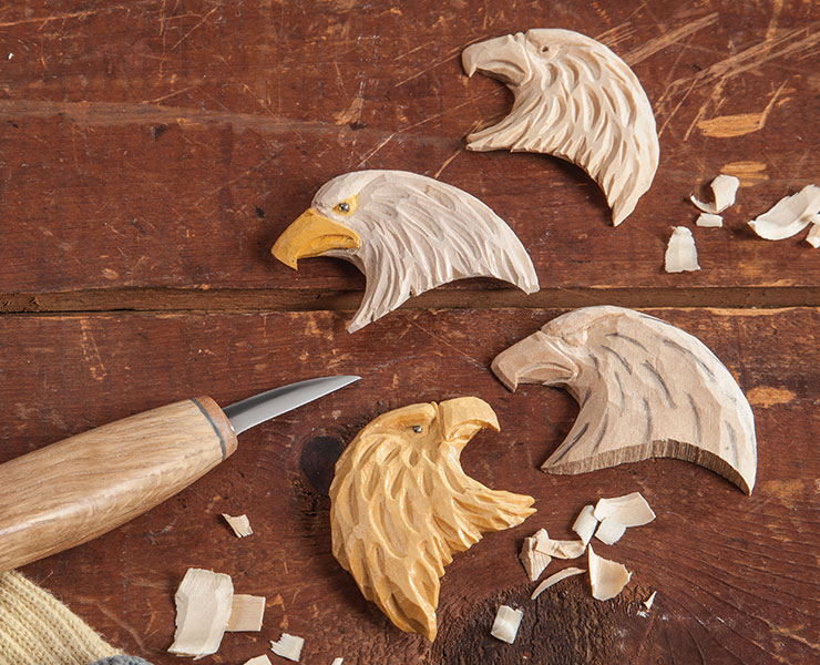 Whittling an Eagle Head